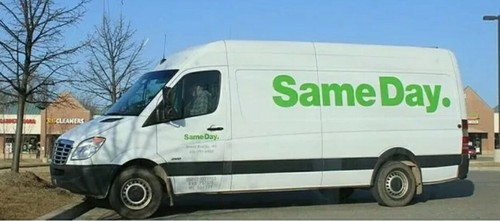Courier service man with - courier, a