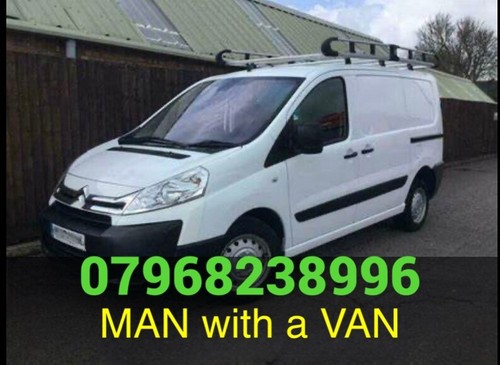 Courier service man with van - courier,